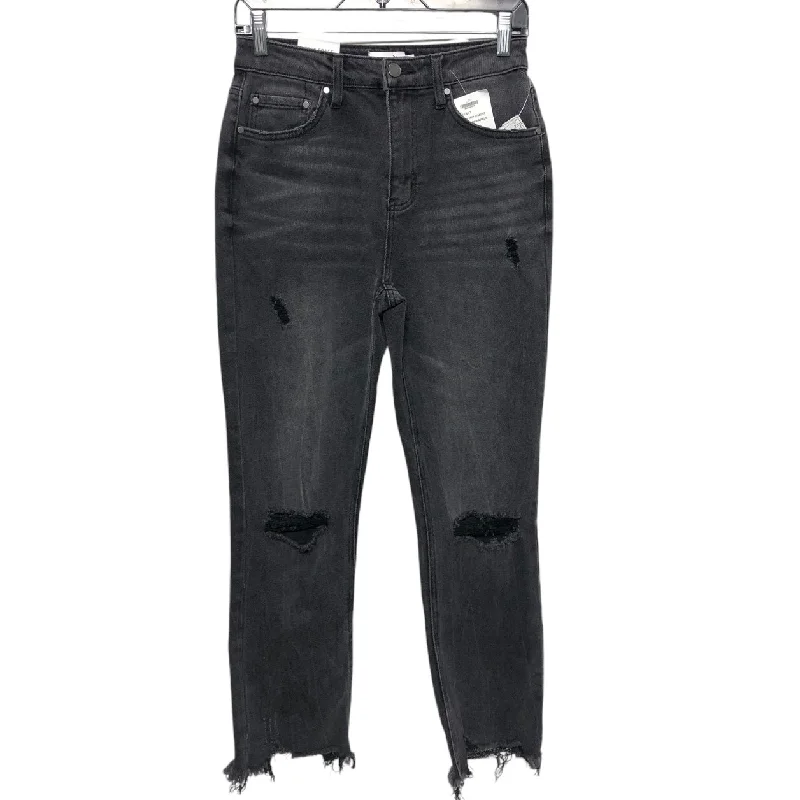 Jeans Straight By True Craft In Black Denim, Size: 8