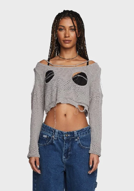 Breakin' The Mold Distressed Sweater