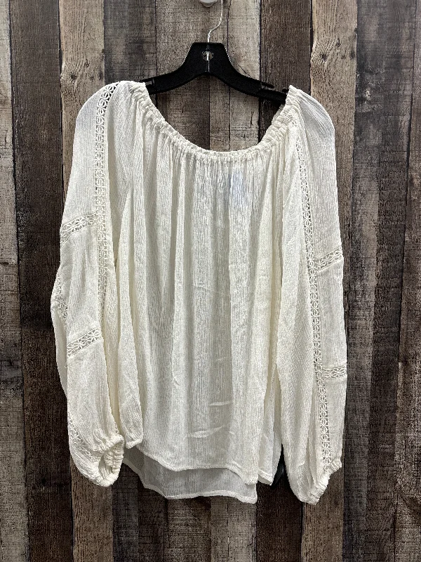 Top Long Sleeve By Sanctuary In White, Size: L