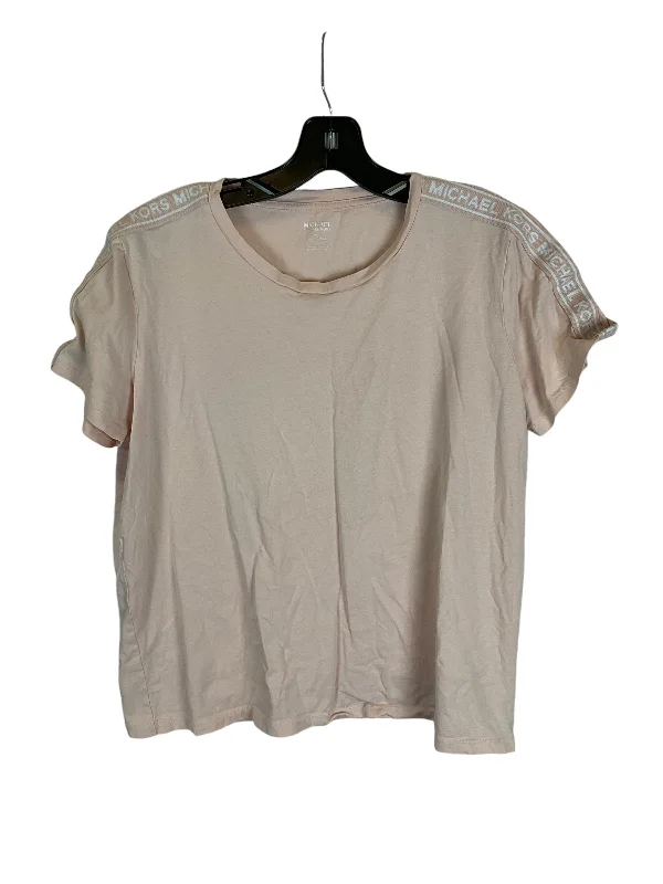 Top Short Sleeve Designer By Michael By Michael Kors In Pink, Size: Xl