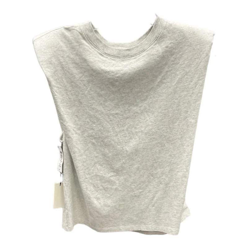 Top Sleeveless By Babaton In Grey, Size: S