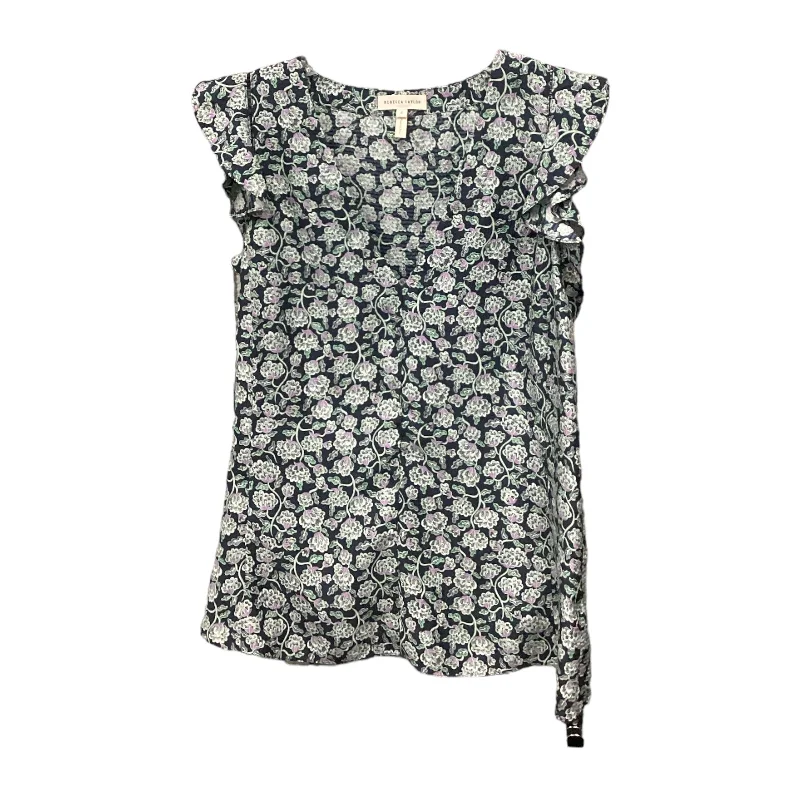 Top Sleeveless Designer By Rebecca Taylor In Floral Print, Size: 8