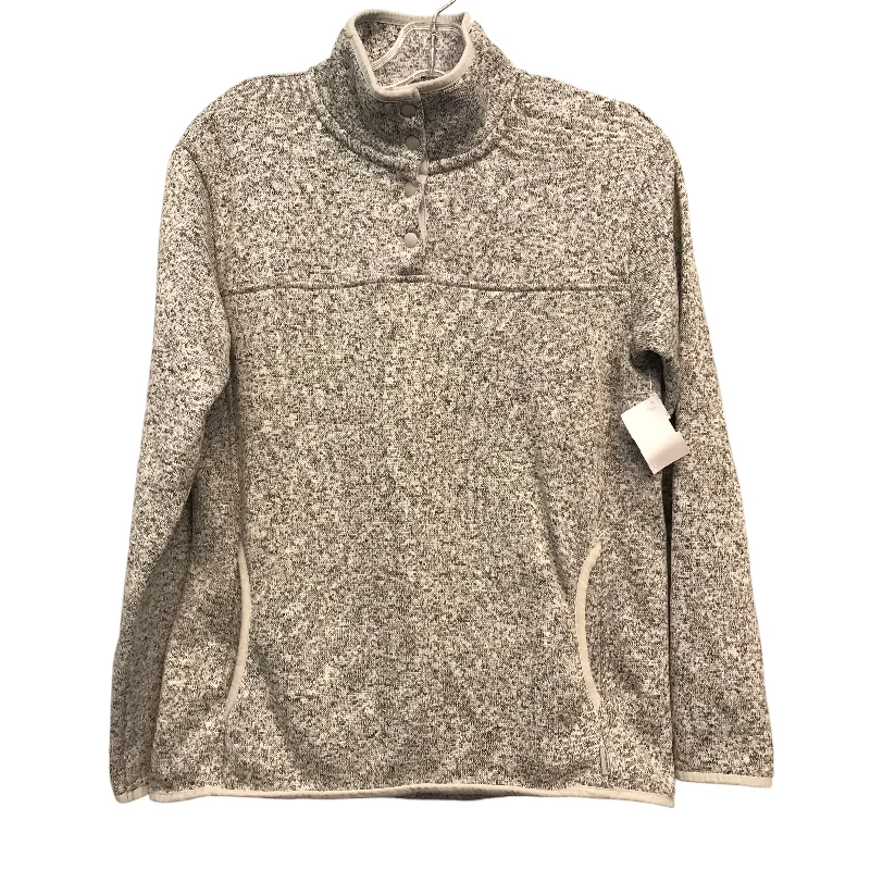 Sweatshirt Collar By Eddie Bauer In Grey, Size:M