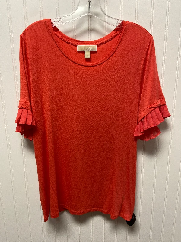 Top Short Sleeve Basic By Michael By Michael Kors In Pink, Size: L