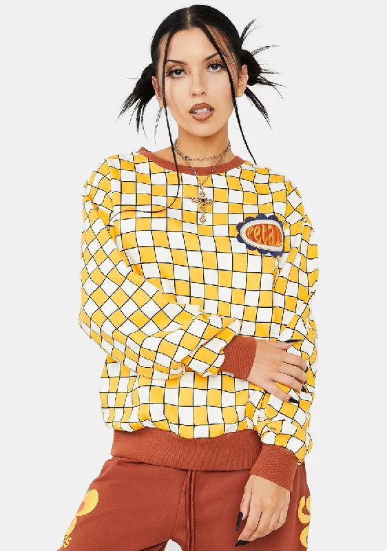 Groovy Tile Crewneck Sweater