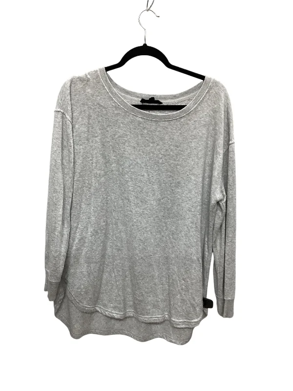 Sweatshirt Crewneck By Jane And Delancey In Grey, Size: L