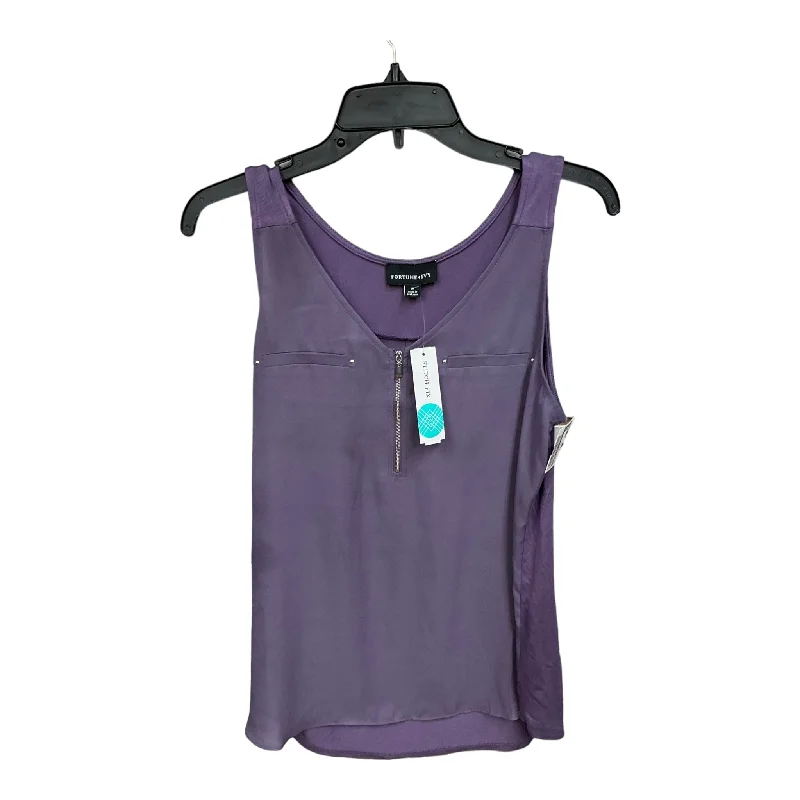 Purple Top Sleeveless Fortune & Ivy, Size M