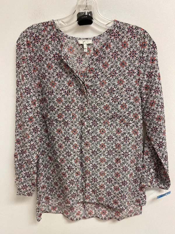 Top Long Sleeve By Joie In Blue & Orange, Size: Xs