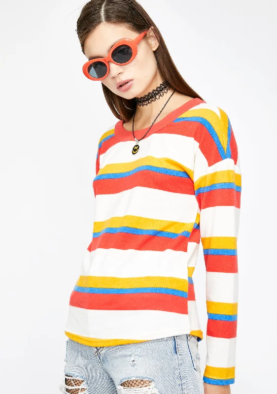 Jubilant Emotion Stripe Sweater