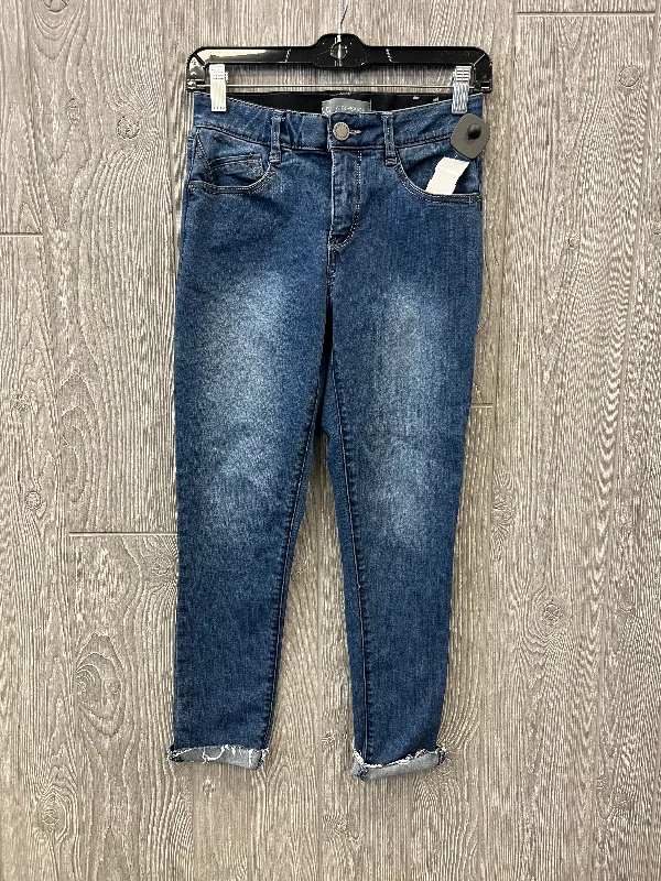 Jeans Skinny By Wit & Wisdom In Blue Denim, Size: 0