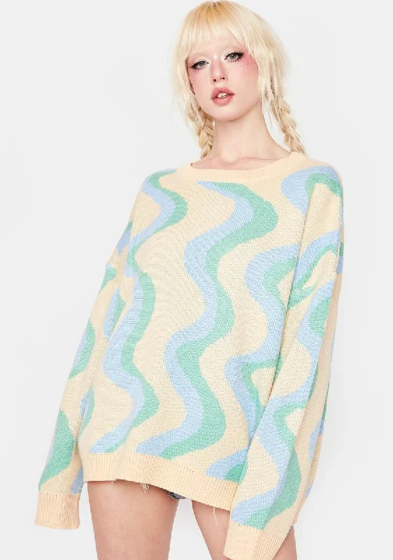 Wavy Oversized Sweater