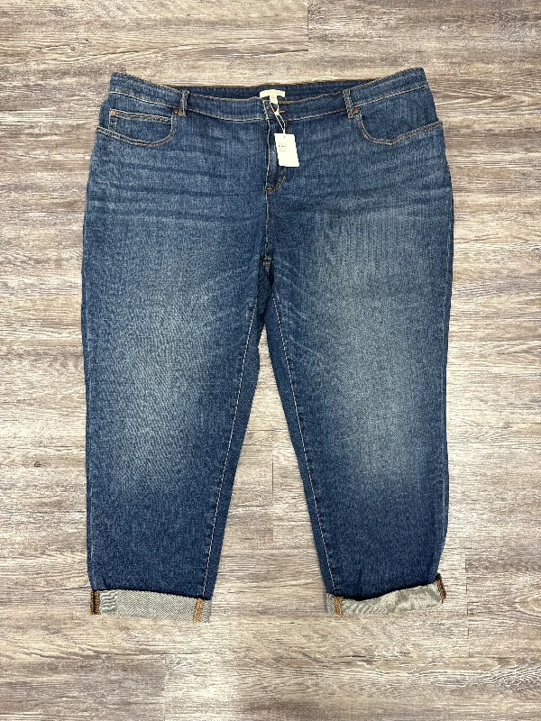 Jeans Straight By Eileen Fisher In Blue Denim, Size: 24W