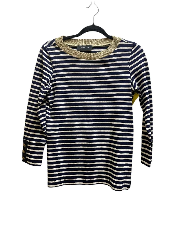 Top Long Sleeve By Derek Lam In Navy, Size: S