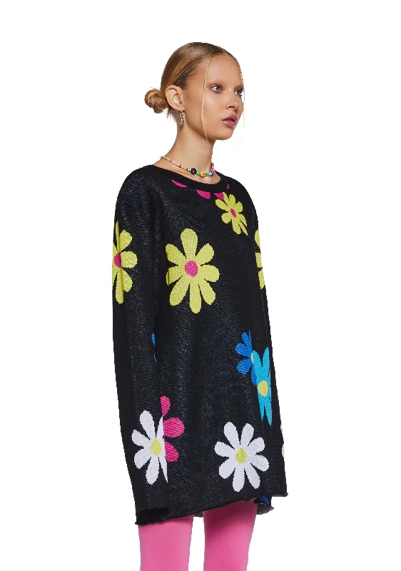 Flower Power Intarsia Sweater