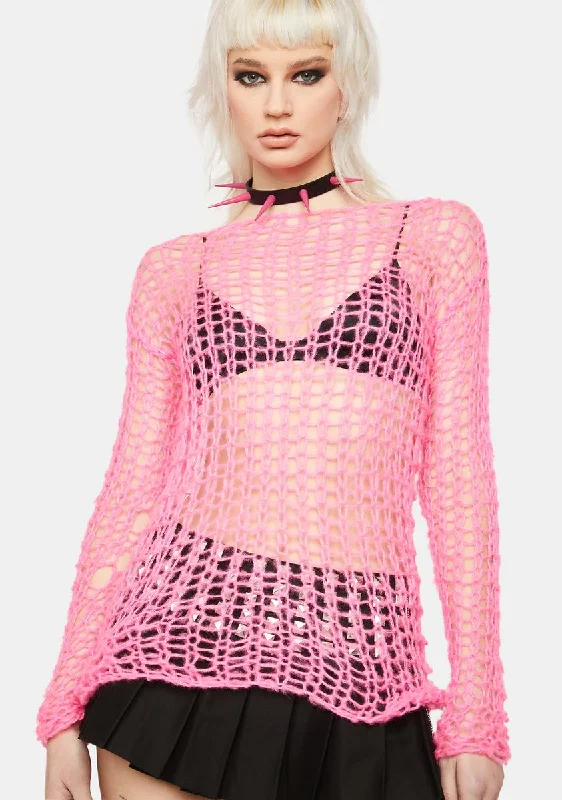 Pink Holy Punk Knit Sweater