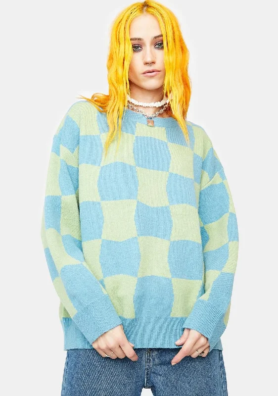 Heard Of Her Checkered Sweater