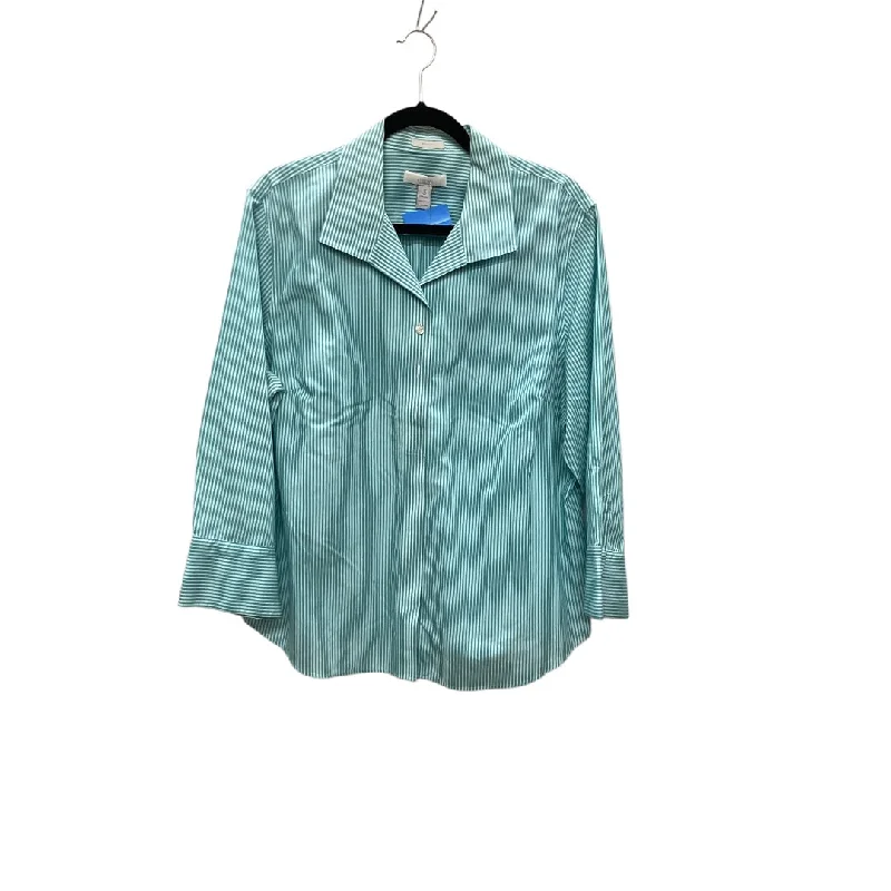 Top Long Sleeve By Chicos In Blue, Size: Xl