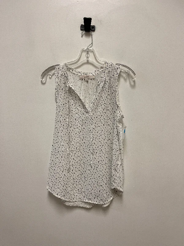 Top Sleeveless By Loft In Black & White, Size: Xs