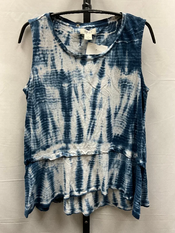 Blue & White Top Sleeveless Style And Company, Size S