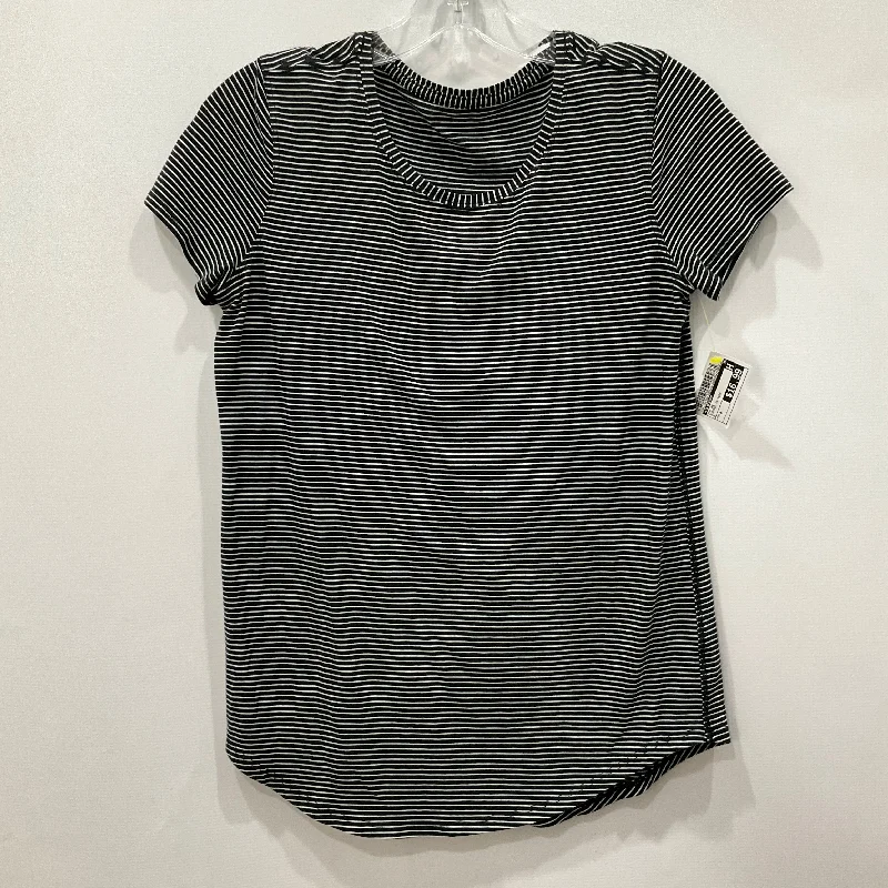 Top Short Sleeve By Lululemon In Striped Pattern, Size: S