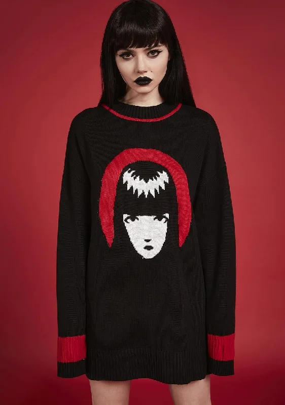 Killing Time Oversized Intarsia Sweater