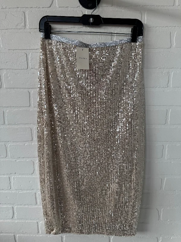 Skirt Midi By Item Ditto In Cream & Silver, Size: 12