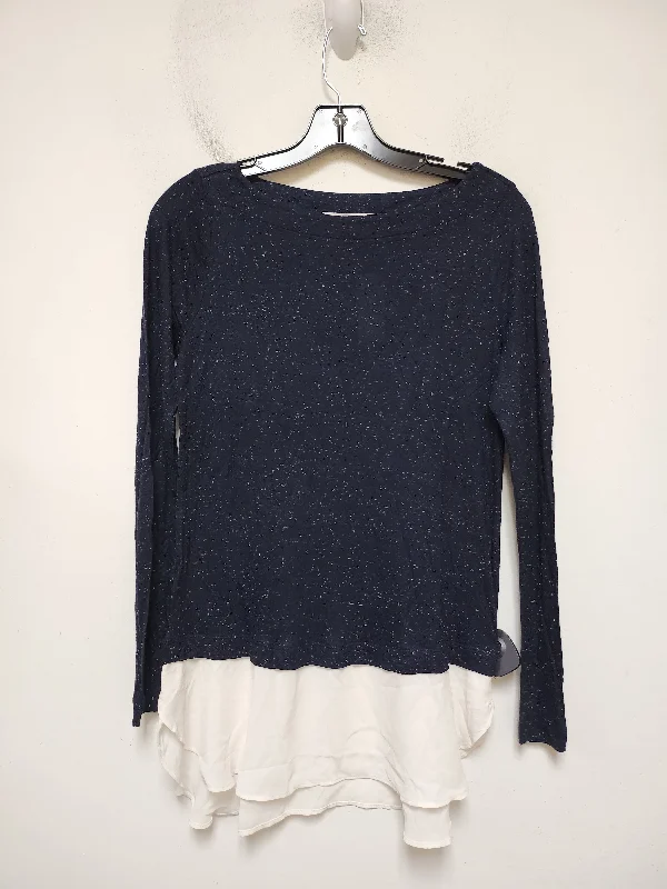 Top Long Sleeve By Loft In Navy, Size: Xs