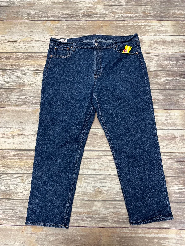 Jeans Straight By Levis In Blue Denim, Size: 20