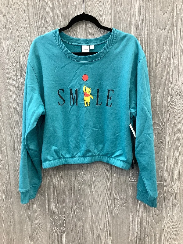 Sweatshirt Crewneck By Disney Store In Blue, Size: 2x