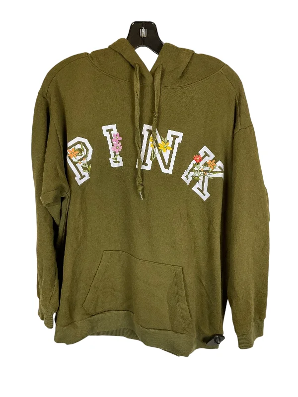 Sweatshirt Hoodie By Pink In Green, Size: M