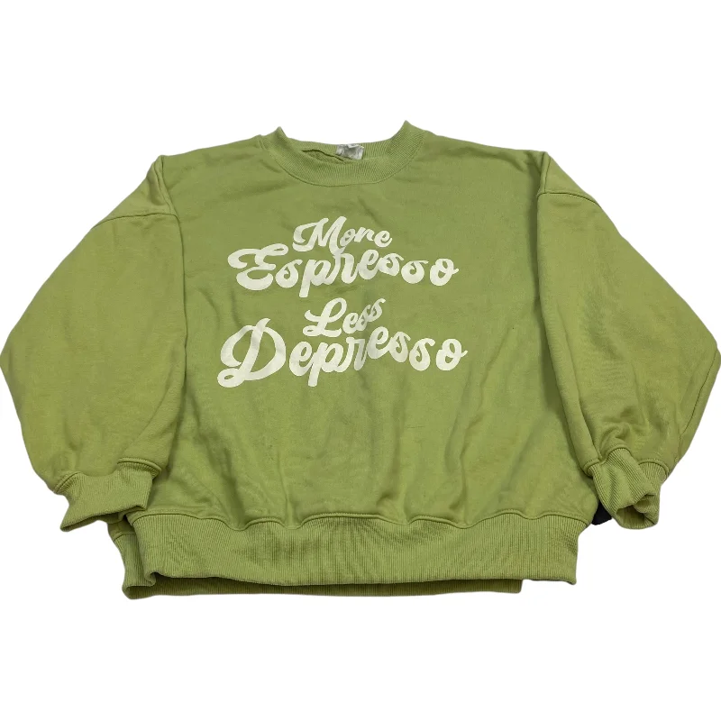 Sweatshirt Crewneck By Le Lis In Green, Size: S