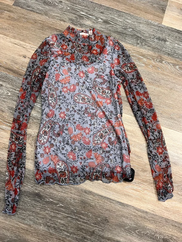 Top Long Sleeve By Willow + Root In Paisley Print, Size: Xs