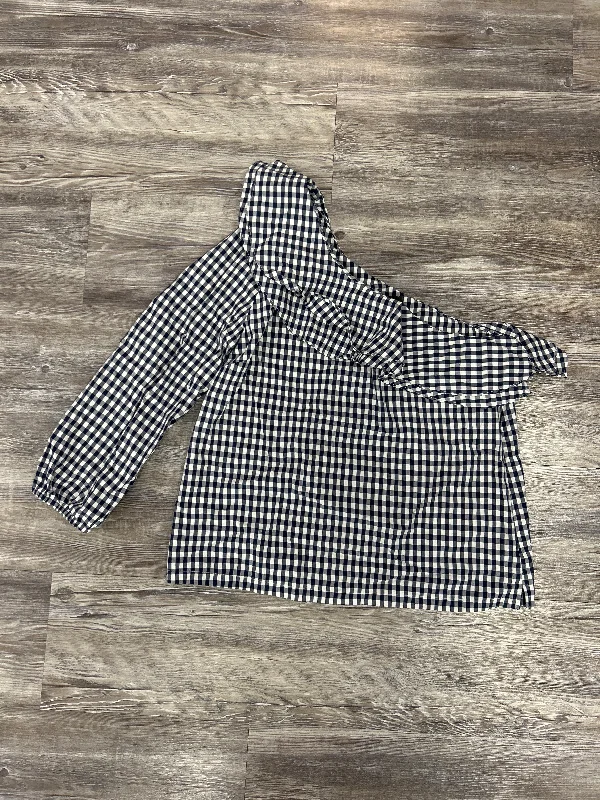 Top Long Sleeve By J. Crew In Plaid Pattern, Size: 4