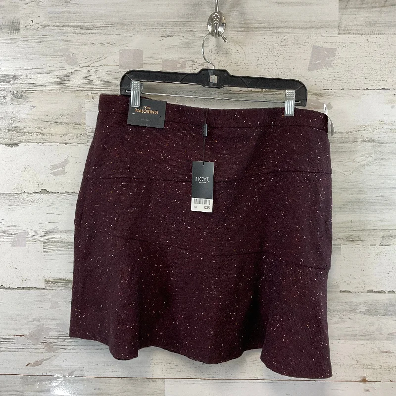 Skirt Mini & Short By NEXT TAILORING In Maroon, Size: 18