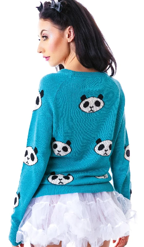 Panda Head Party Sweater