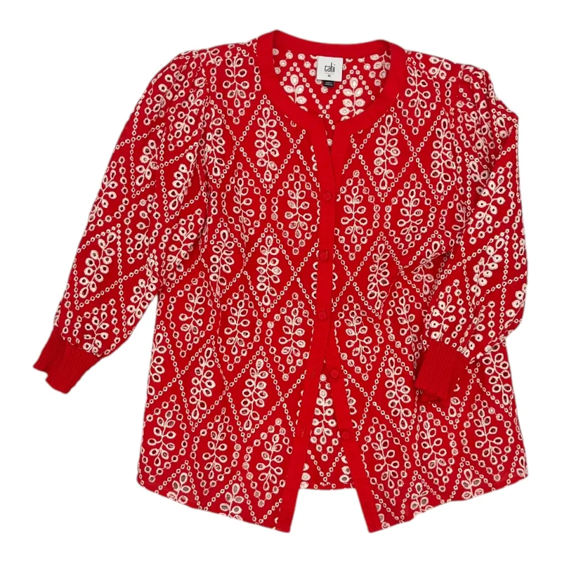 Top Ls By Cabi In Red & White, Size:M