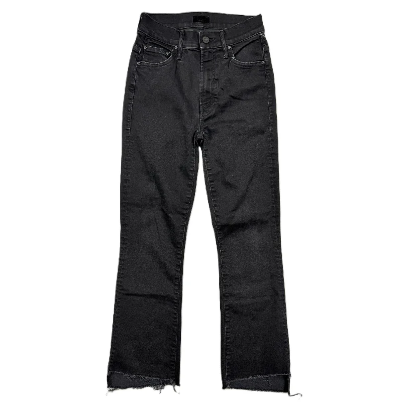 Jeans Straight By Mother In Black Denim, Size: 2