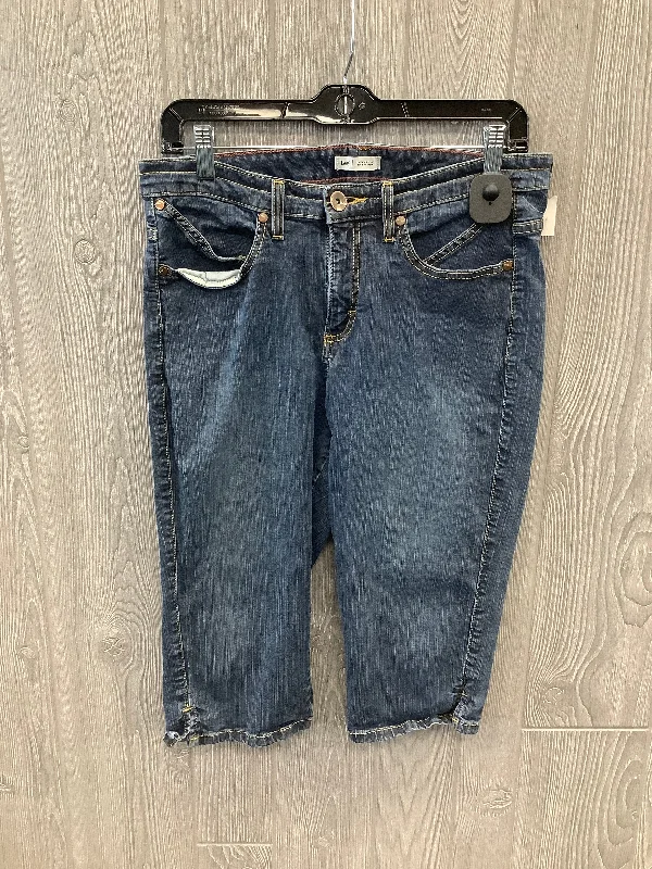 Capris By Lee In Blue Denim, Size: 12