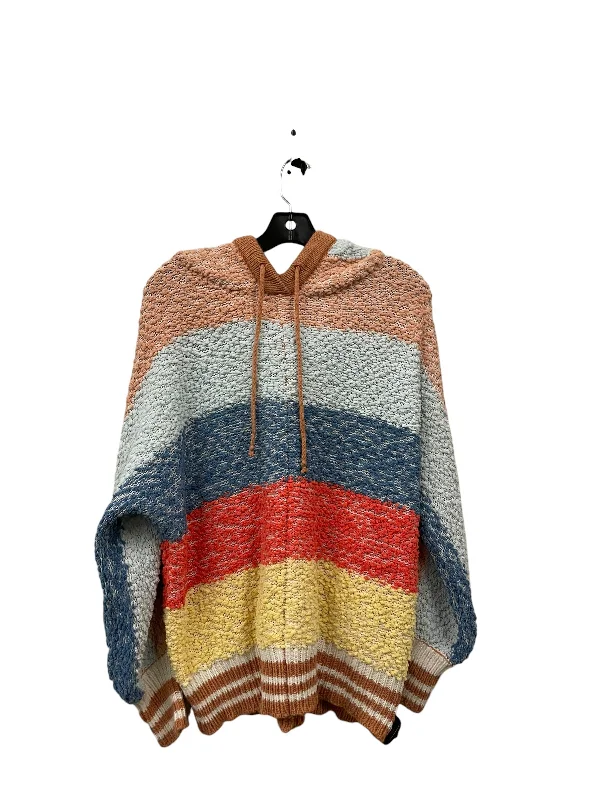 Sweatshirt Hoodie By Oddi In Striped Pattern, Size: M