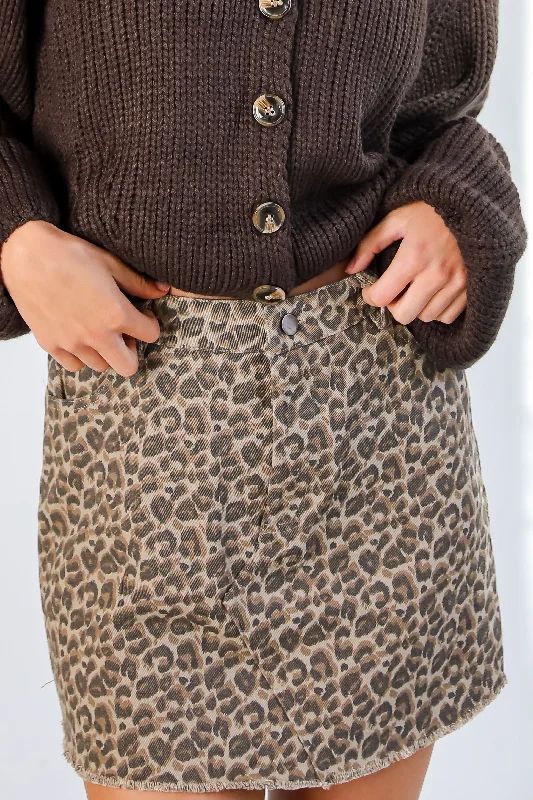 Unmatched Energy Leopard Mini Skirt - DOORBUSTER