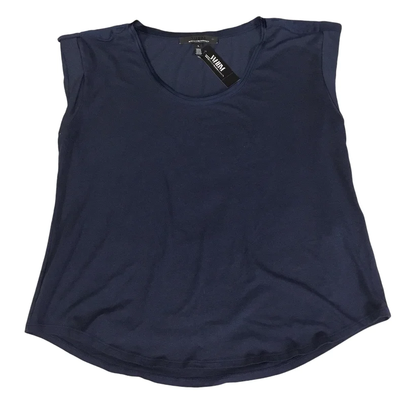 Top Short Sleeve By White House Black Market In Navy, Size: L