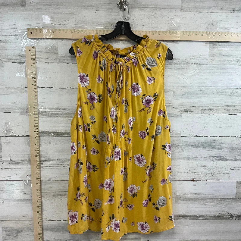 Yellow Top Sleeveless Torrid, Size 2x