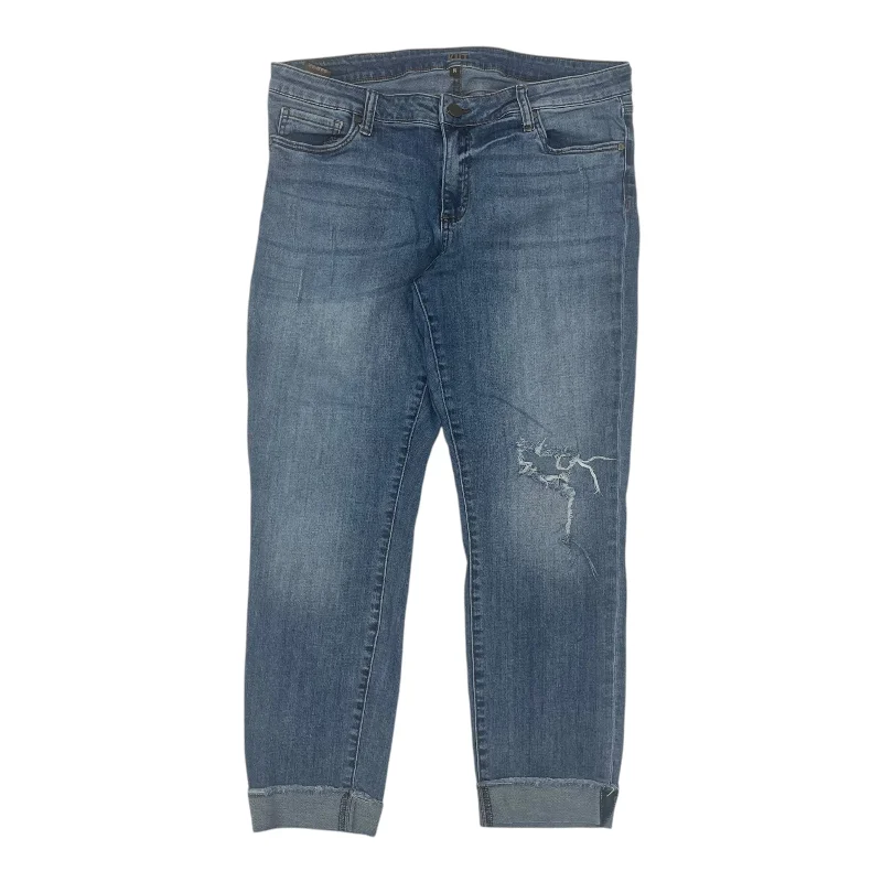 Jeans Straight By Kut In Blue Denim, Size:14