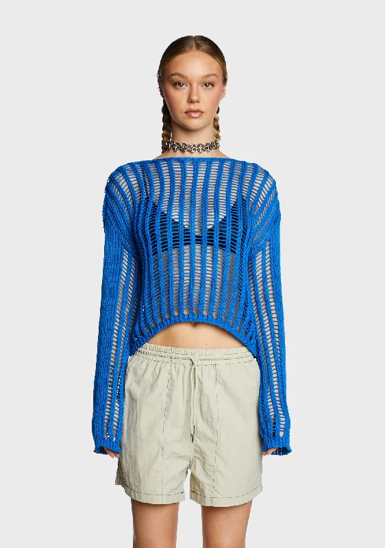 Strange Days Knit Sweater - Blue