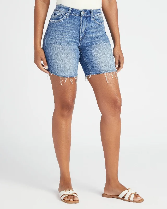 High Rise Midi Shorts