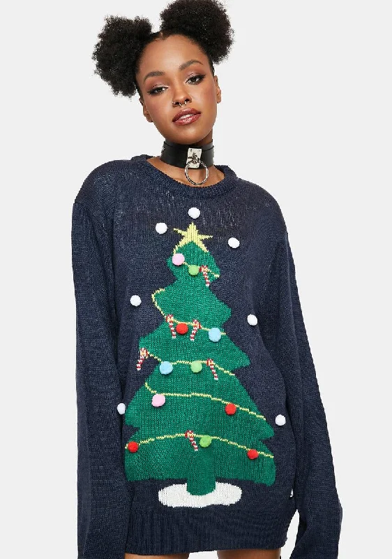 Snowy Christmas Tree Sweater