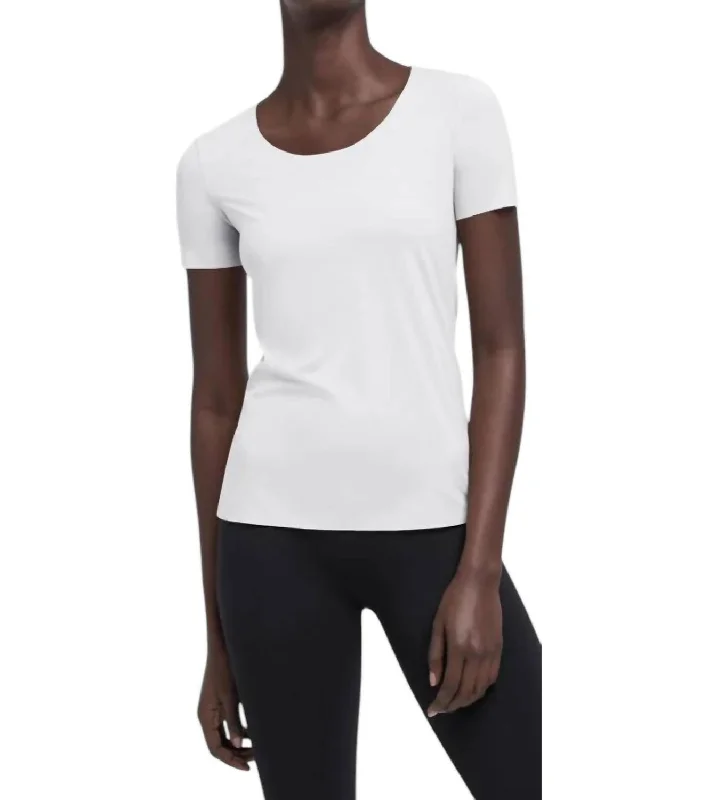 Aurora Short Sleeves Pure Top In White