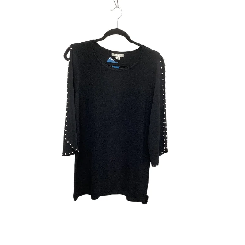 Top Long Sleeve By Studio Works In Black, Size: 1x