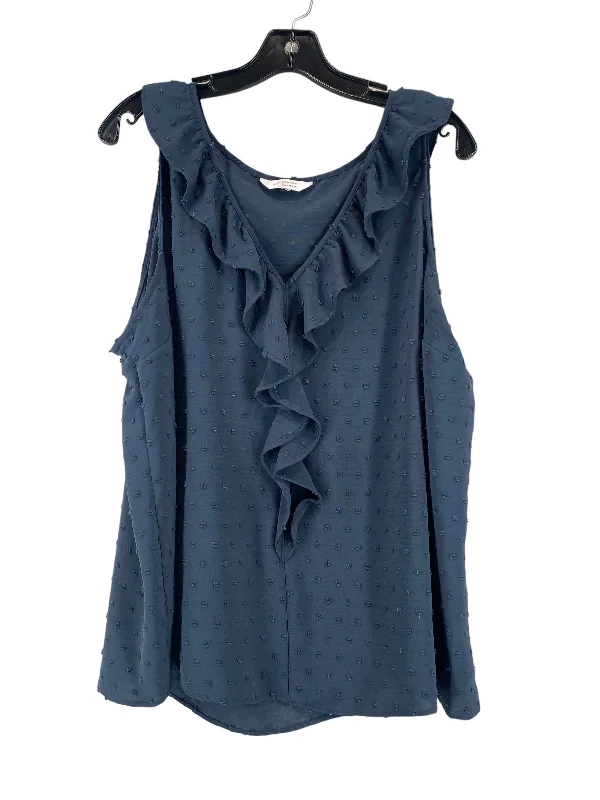 Top Sleeveless By Lc Lauren Conrad In Navy, Size: Xl