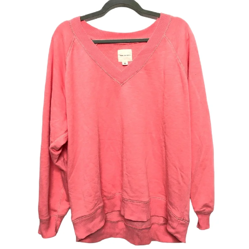 Sweatshirt Crewneck By American Eagle In Coral, Size: L